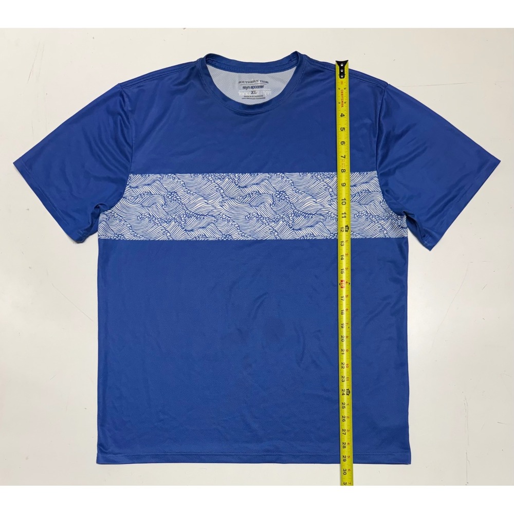 Southern Tide Reyn Spooner Mens XL Blue Wave Graphic Performance T-Shirt